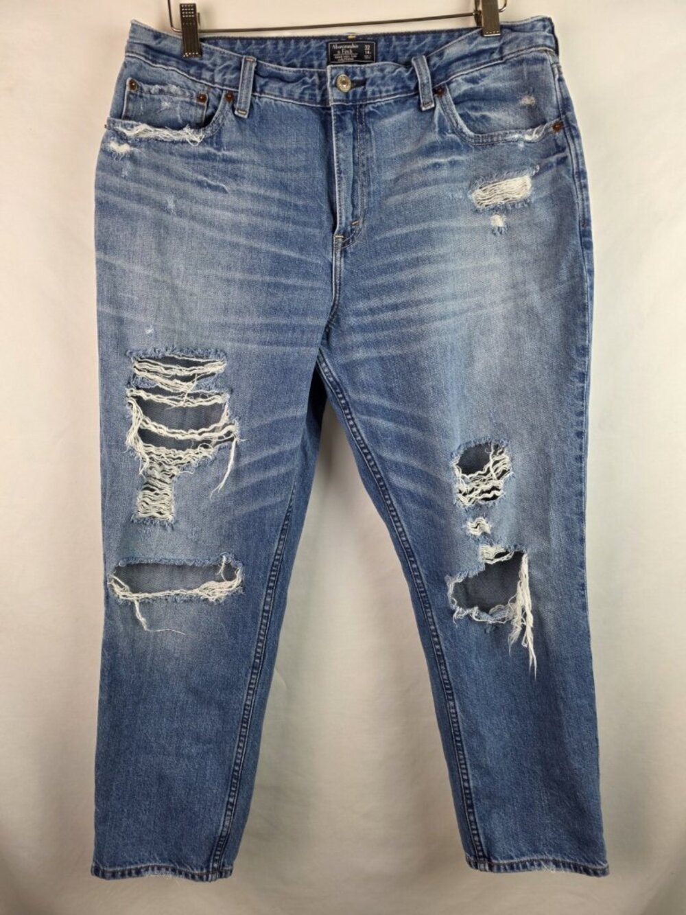 Abercrombie & Fitch Women Jeans Size 32/14 Annie High Rise Girlfriend Distressed